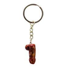 Load image into Gallery viewer, Mookite Crystal Phallus Keychain - Down To Earth
