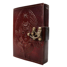 Load image into Gallery viewer, Moon Goddess Leather Journal Skewed - Down To Earth
