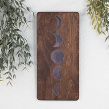 Load image into Gallery viewer, Moon Phase Wall Plaque w/silver with style background - Down To Earth
