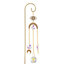 Load image into Gallery viewer, Moon &amp; Sun Sun Catcher Plant Decor with White Background - Down To Earth

