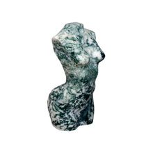 Load image into Gallery viewer, Moss Agate Crystal Goddess Torso - Down To Earth

