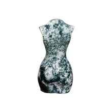 Load image into Gallery viewer, Moss Agate Crystal Goddess Torso Back - Down To Earth
