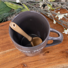 Load image into Gallery viewer, Mug Spoon Set Witches Coffee spoon inside Flower and Brown Background - Down To Earth
