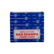 Load image into Gallery viewer, &quot;Single package of Nag Champa Dhoop Cones on a white background,&quot; - Down to Earth.
