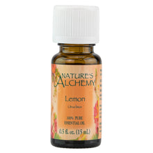 Load image into Gallery viewer, Nature’s Alchemy Essential Oil Lemon on a white background - Down to Earth
