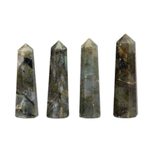 Load image into Gallery viewer, Labradorite Tower group studio photo on a white background - Down to Earth
