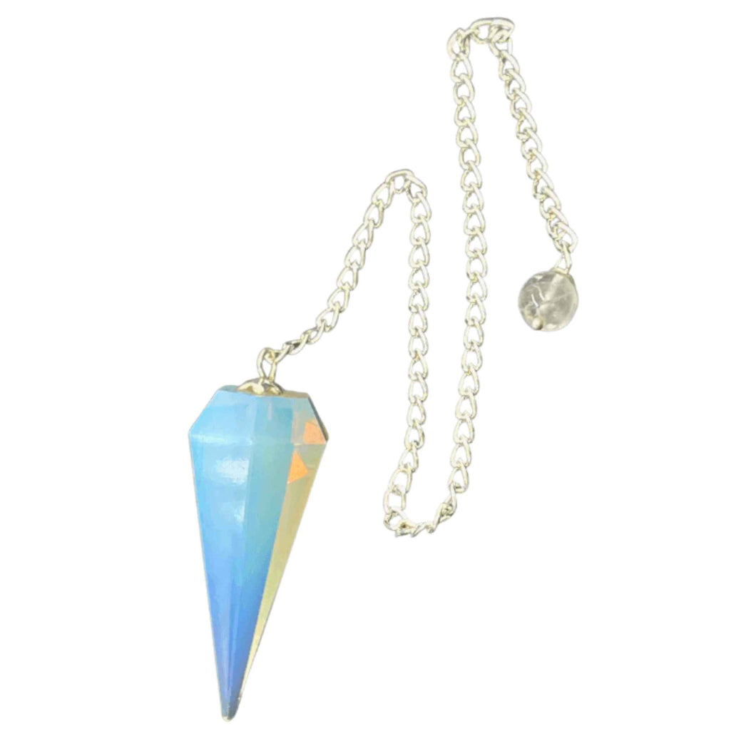Opalite Faceted Pendulum - Down To Earth