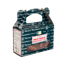 Load image into Gallery viewer, &quot;Angled side view of a single package of Satya Palo Santo Backflow Dhoop Cones on a white background,&quot; - Down to Earth.
