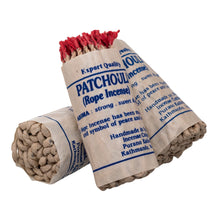 Load image into Gallery viewer, &quot;Three Patchouli rope incense bundles on a white background,&quot; - Down to Earth.
