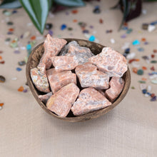 Load image into Gallery viewer, Bowl filled with Raw Peach Moonstone chunks - Down to Earth 
