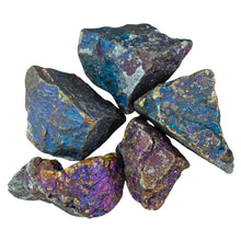 Load image into Gallery viewer, Peacock Ore Raw on a white background - Down to Earth
