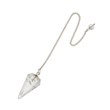 Load image into Gallery viewer, Clear Quartz Faceted Pendulum - Down To Earth
