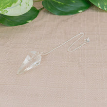 Load image into Gallery viewer, Clear Quartz Faceted Pendulum - Down To Earth
