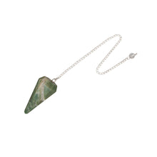 Load image into Gallery viewer, Green Jade Faceted Pendulum - Down To Earth
