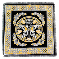 Pentagram Goddess Altar Cloth on a white background - Down to Earth