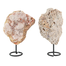 Load image into Gallery viewer, Pink Amethyst on Stand on a white background - Down to Earth
