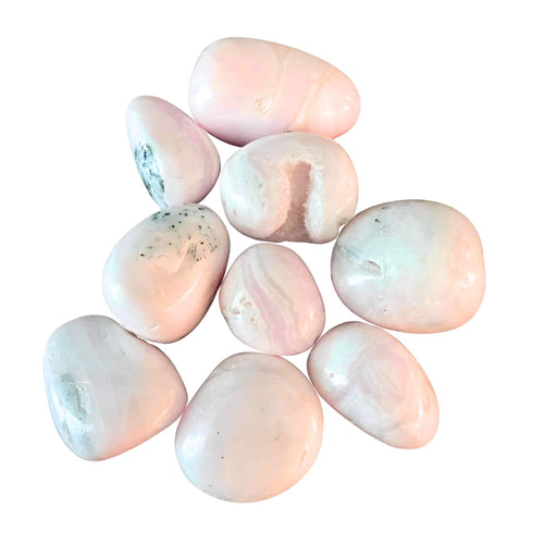 Mangano Pink Calcite Tumbled Crystal - Down to Earth