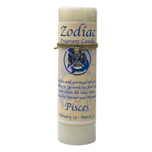 Load image into Gallery viewer, Pisces Zodiac Pillar Candle - Down To Earth
