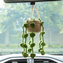 Load image into Gallery viewer, Plant Crochet Hanging Basket in Car - Down To Earth

