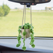 Load image into Gallery viewer, Plant Crochet Hanging Basket in Car - Down To Earth
