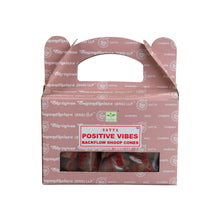 Load image into Gallery viewer, &quot;Single package of Satya Positive Vibes Backflow Dhoop Cones on a white background,&quot; - Down to Earth.
