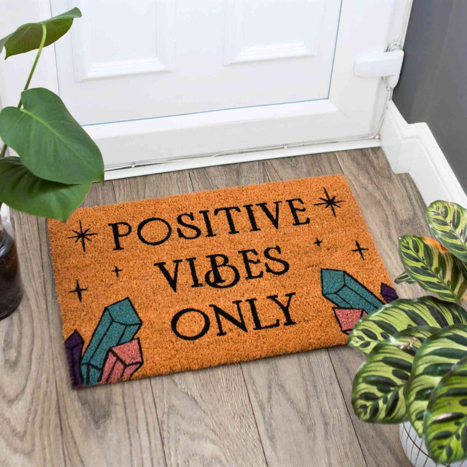 Positive Vibes Doormat Staged - Down To Earth