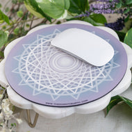 Protection Crystal Grid Mouse Pad on a white surface - Down to Earth
