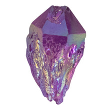 Load image into Gallery viewer, Purple Aura Quartz Point 1ct on a white background - Down To Earth
