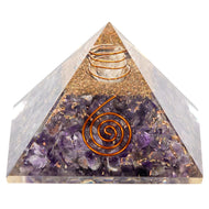 Orgonite Crystal Pyramid Amethyst - Down to Earth