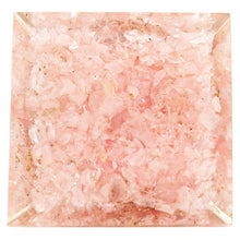 Load image into Gallery viewer, Orgonite Crystal Pyramid Rose Quartrz bottom side - Down to Earth
