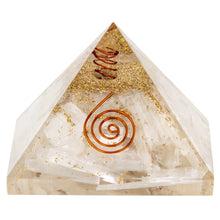 Load image into Gallery viewer, Orgonite Crystal Pyramid Selenite - Down to Earth
