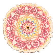 Load image into Gallery viewer, Colorful Mandala Wood Upright Incense front facing on a white background - Down To Earth
