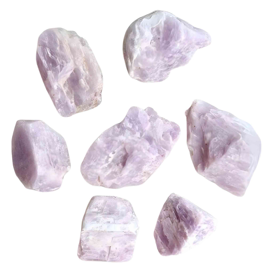 Raw Kunzite Crystals - Down to Earth