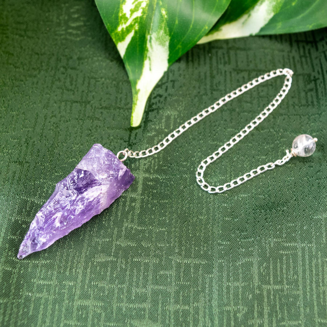 Raw Amethyst Pendulum Styled - Down To Earth New Age Website