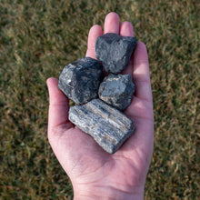 Load image into Gallery viewer, Raw Black Tourmaline in the Palm of a Hand - Down To Earth
