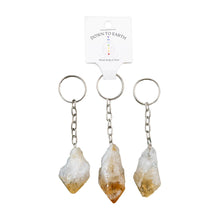 Load image into Gallery viewer, Raw Citrine Crystal Keychain - Down to Earth
