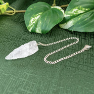 Raw Clear Quartz Pendulum Styled - Down To Earth