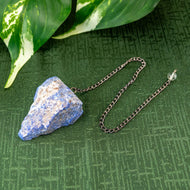 Raw Lapis Lazuli Pendulum Styled - Down To Earth Crystal Pendulum Divination Tools