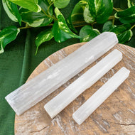 Raw Selenite Wands Styled - Down To Earth