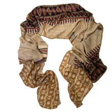 Load image into Gallery viewer, Recycled Sari Scarf Brown - Down To Earth
