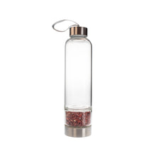 Load image into Gallery viewer, Red Jasper Crystal Chip Water Bottle - Down To Earth
