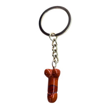 Load image into Gallery viewer, Red Jasper Crystal Phallus Keychain - Down To Earth
