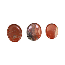 Load image into Gallery viewer, Red Jasper Palm Stones on a white background - Down to Earth 
