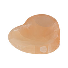 Load image into Gallery viewer, Red Selenite Heart Bowl on a white background - Down to Earth
