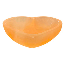 Load image into Gallery viewer, Red Selenite Heart Shaped Bowl Side View - Down To Earth
