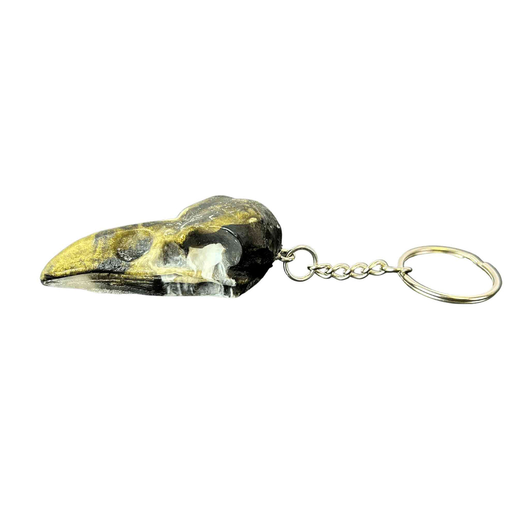 Marbled Resin Crow Keychain - Down To Earth