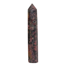 Load image into Gallery viewer, Rhodonite Obelisk on a white background - Down To Earth
