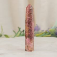 Load image into Gallery viewer, Rhodonite Obelisk Style Background - Down To Earth
