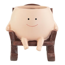 Load image into Gallery viewer, Rocking Chair Planter Pot front facing displayed on a white background - Down to Earth
