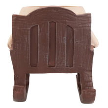 Load image into Gallery viewer, Rocking Chair Planter Pot back side displayed on white background - Down to Earth
